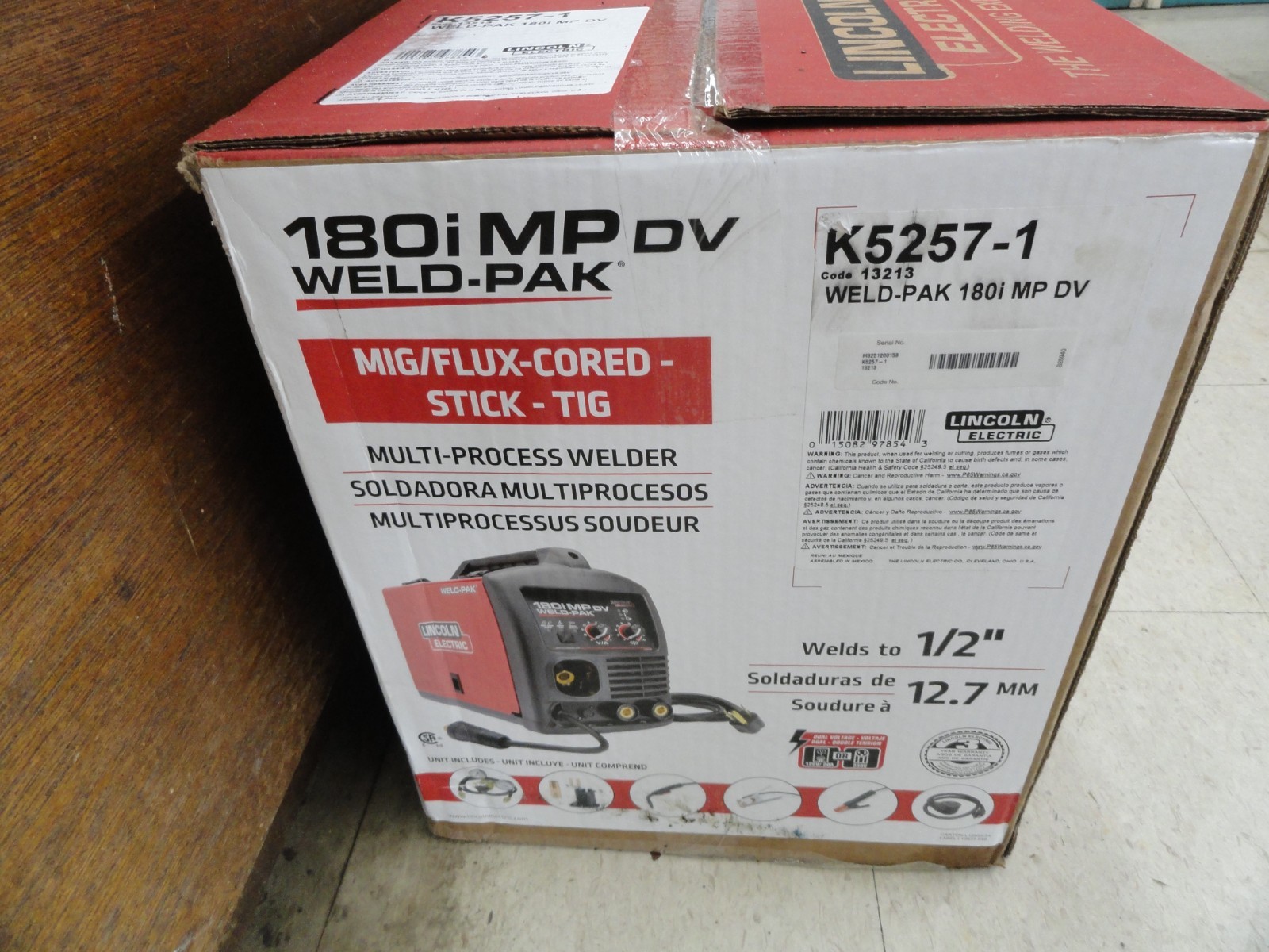 Lincoln Electric 180i MP DV Weld Pak Multiprocess Welder K5257-1 SEALED BOX