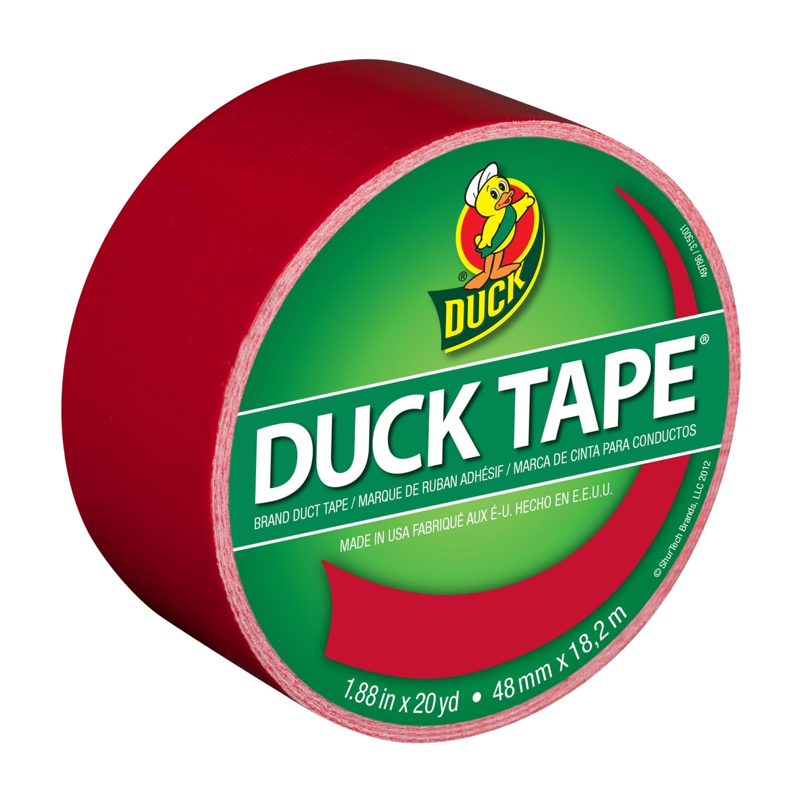 Duck Tape 1265014 1.88″ x 20 yd Cha Cherry Tape, Single Roll, Red