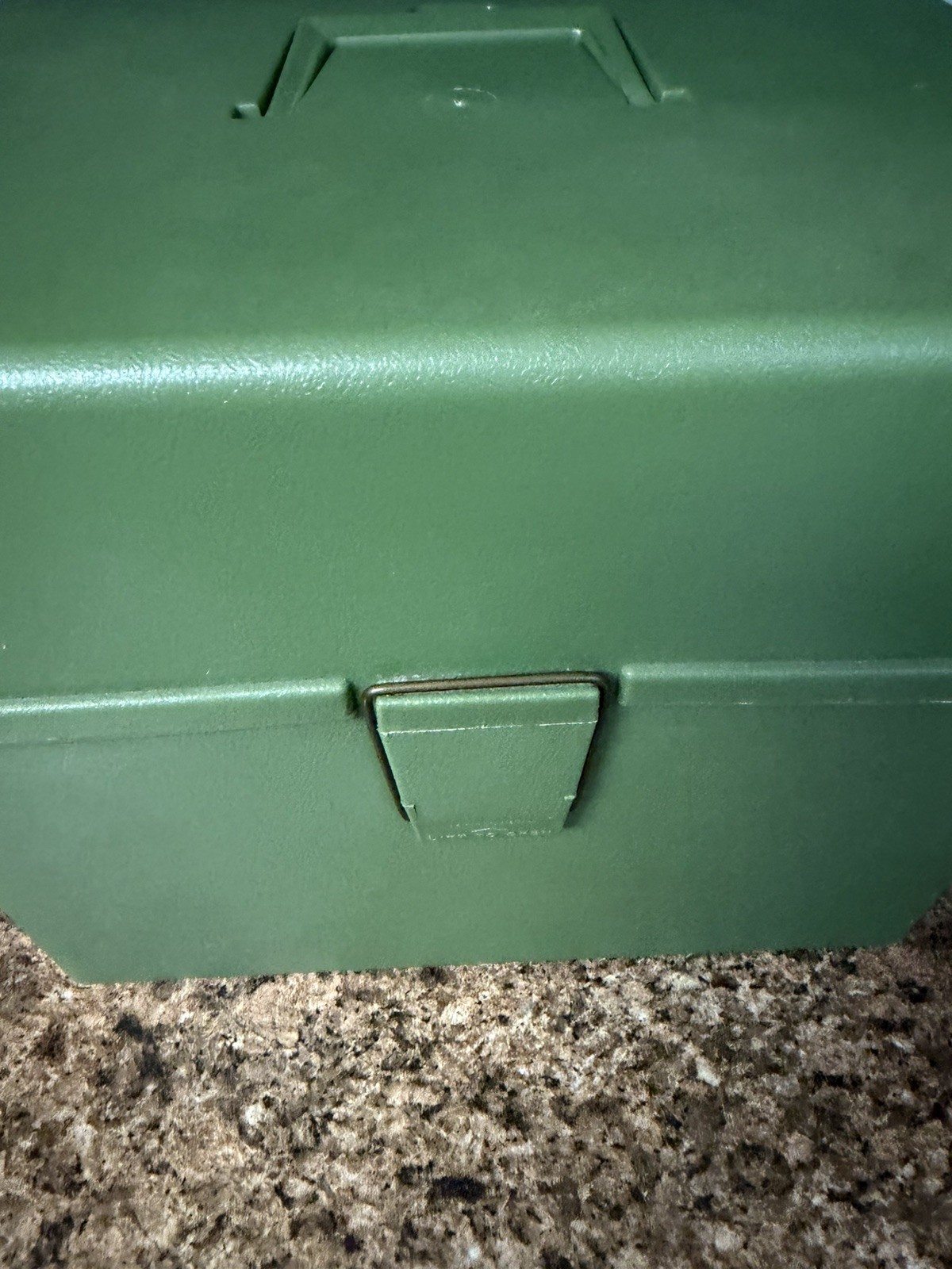 Vintage Retro 1972 Sterling Plastic Filing Storage Box Green Handle Made USA