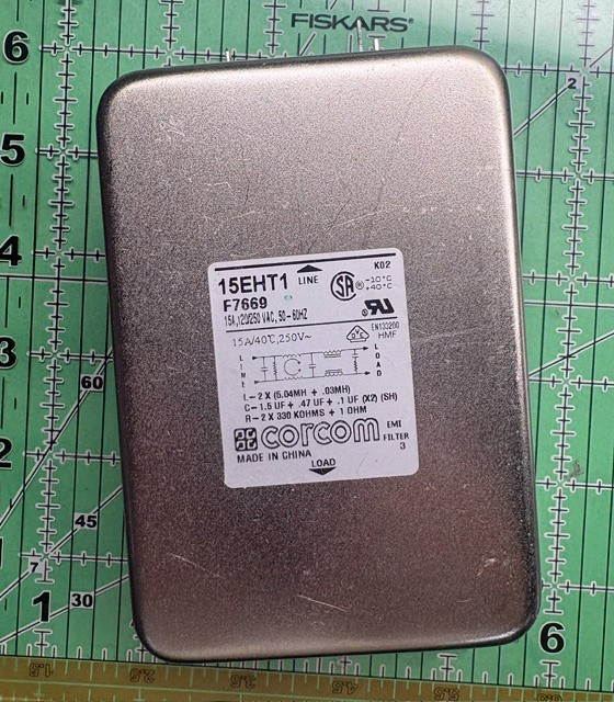 Corcom Tyco EMI FILTER 15EHT1 NEW 1-6609053-1 15A 250vac New