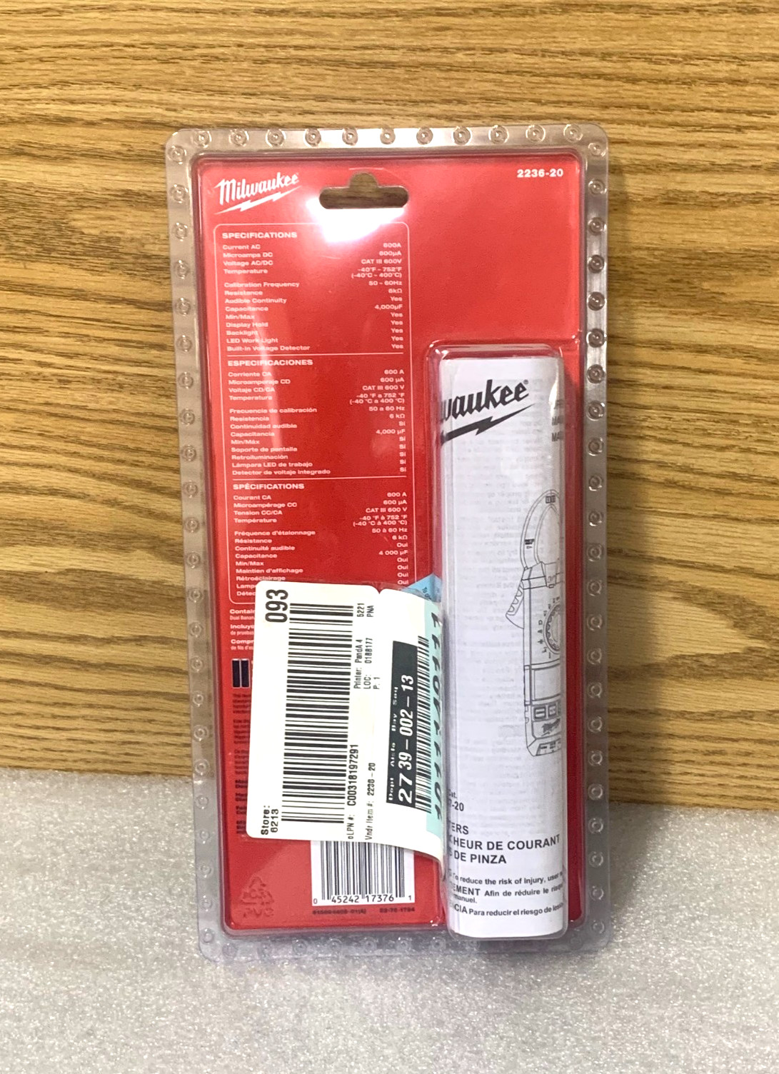 Milwaukee 2236-20 Clamp Meter for HVAC/R – Red