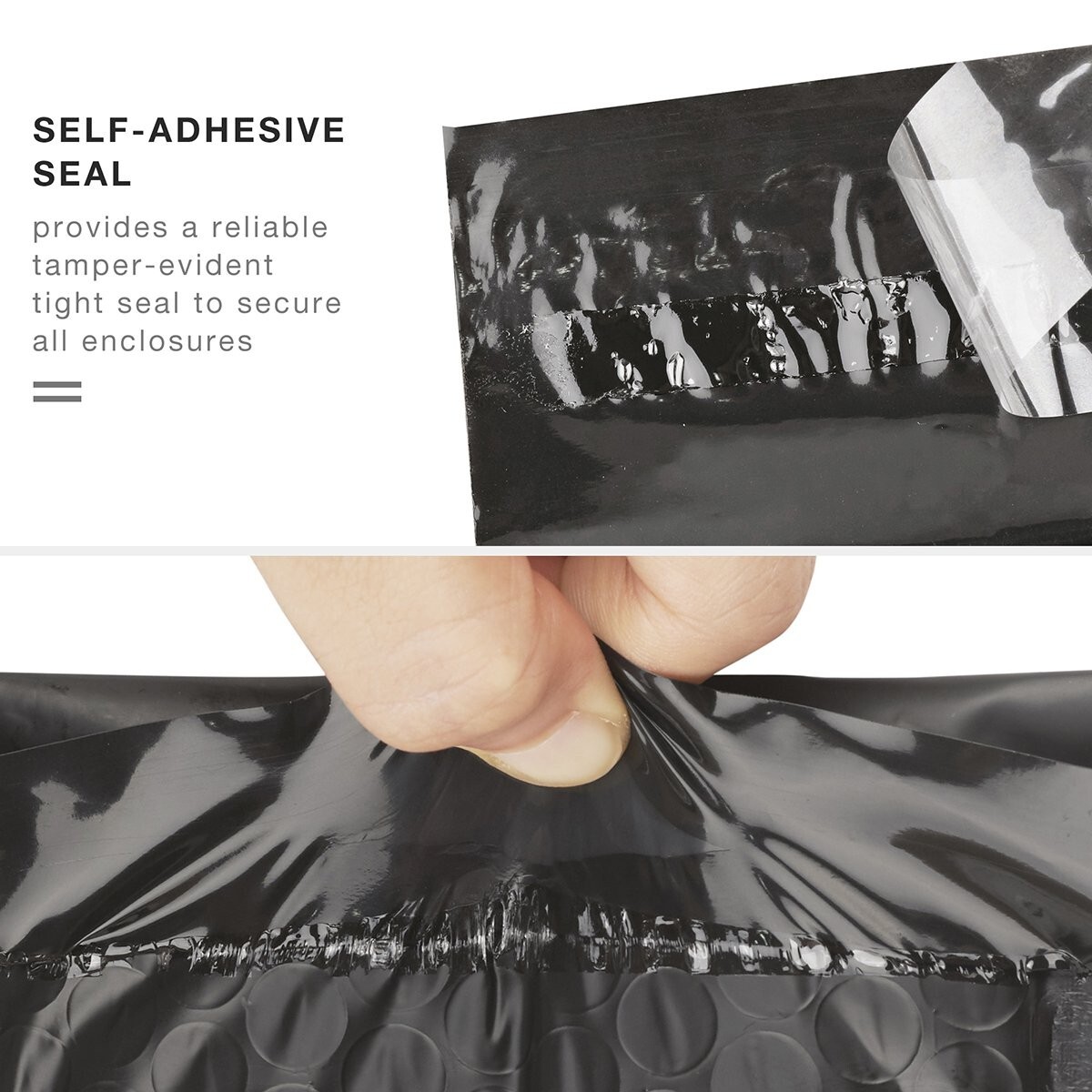 ProLine® 50 Black #2 8.5×12 Poly Bubble Padded Self Seal Envelopes Mailers