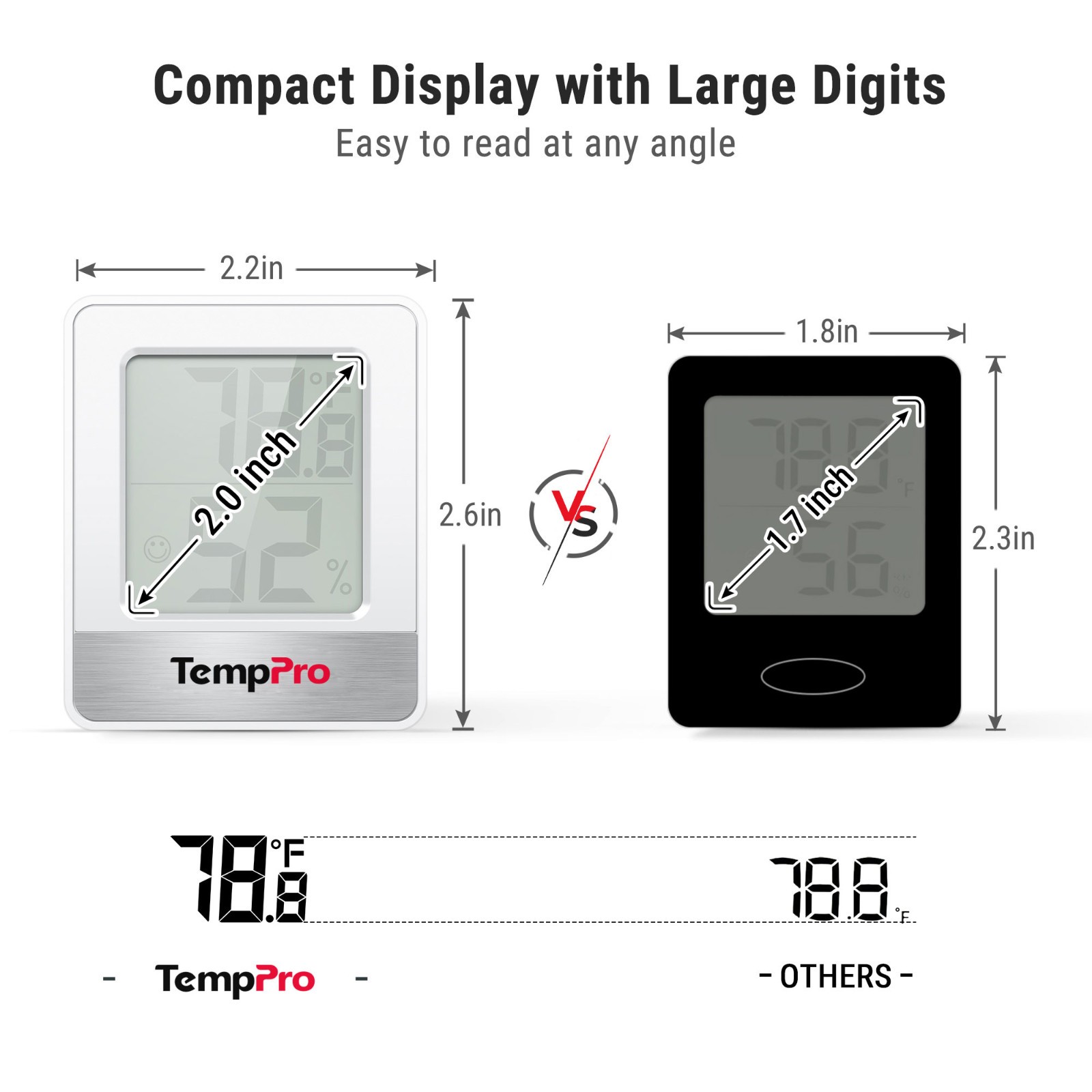 2PCS LCD Digital Indoor Thermometer Room Hygrometer Temperature Humidity Monitor