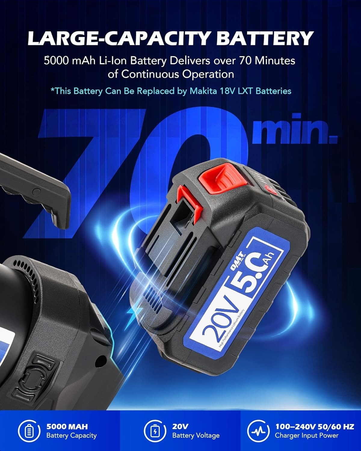 Lightweight Cordless HVAC Vacuum Pump: 70-Min Operation for On-the-Go Services