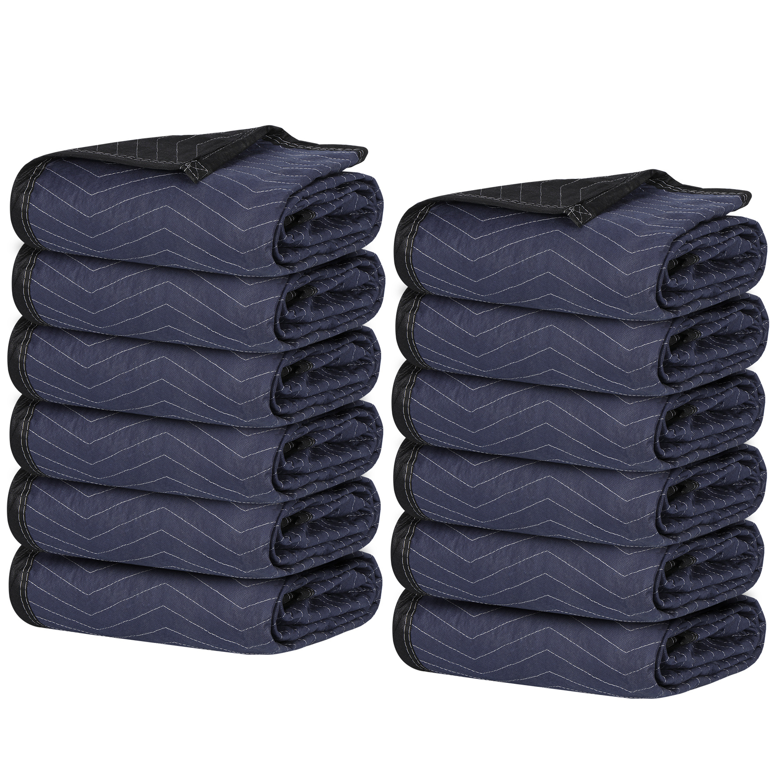Moving Blankets 80″x72″ Furniture Protective 12 Pack Shipping Packing Pads Blue