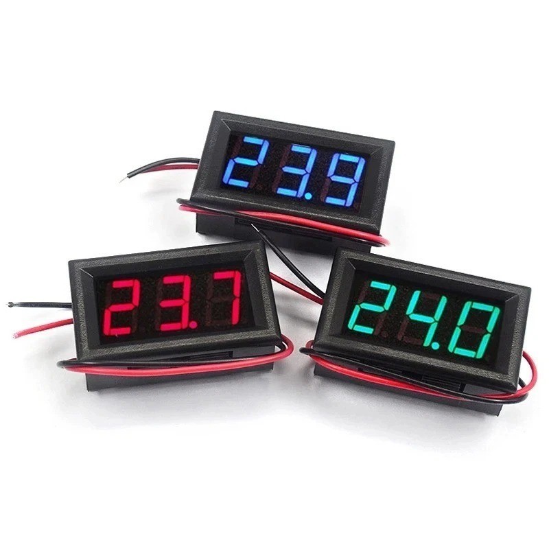 LED 12V ~ 24V Digital Display Voltmeter Car Motorcycle Voltage Gauge Panel Meter