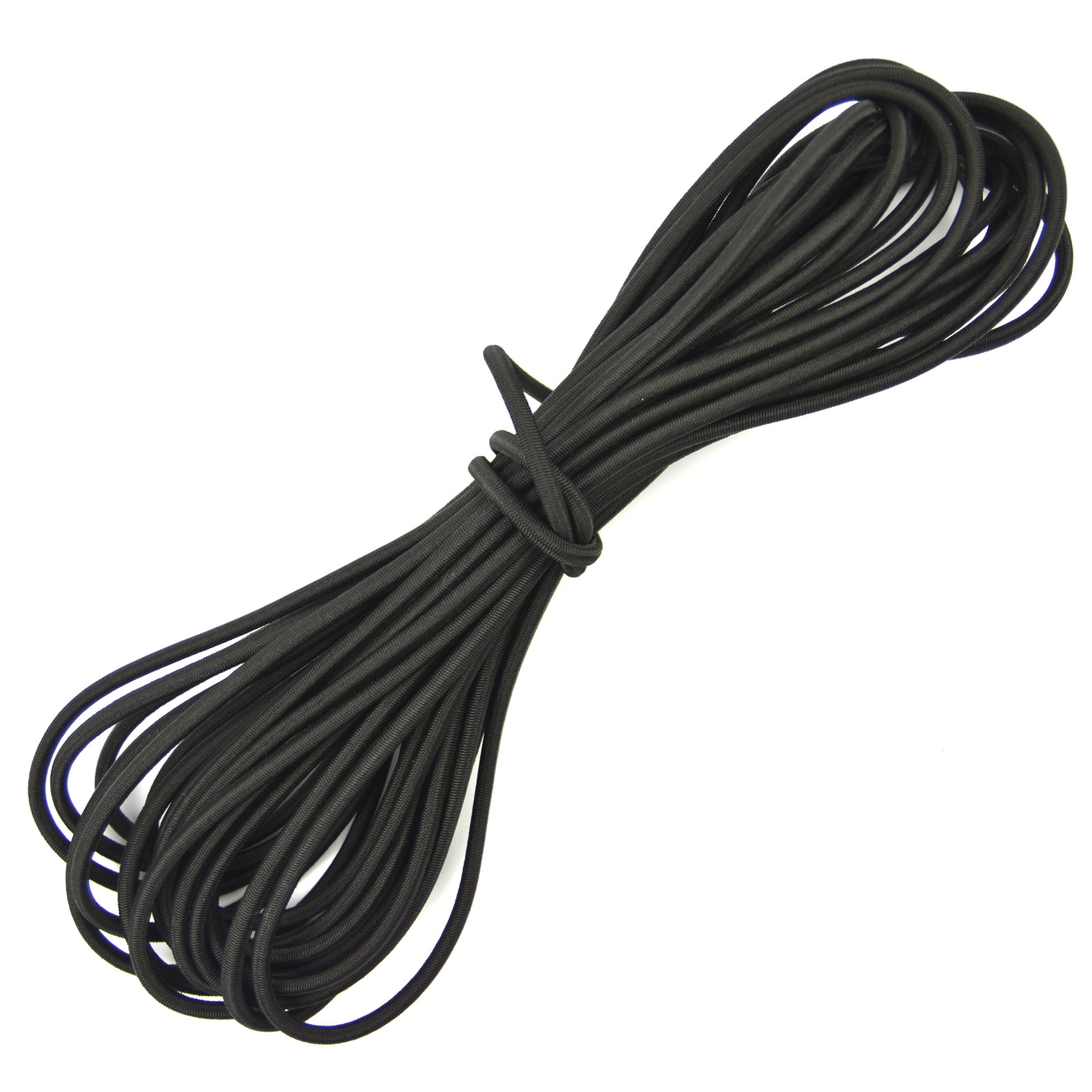 1/4″ Black Bungee Cord Marine Grade Heavy Duty Shock Rope Tie Down Stretch Band