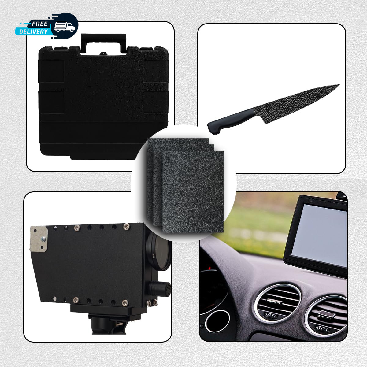 Pack of 2 ABS Plastic Sheet Black Plastic Sheet 8″ X 12″ X 1/8″ Thick (3Mm)
