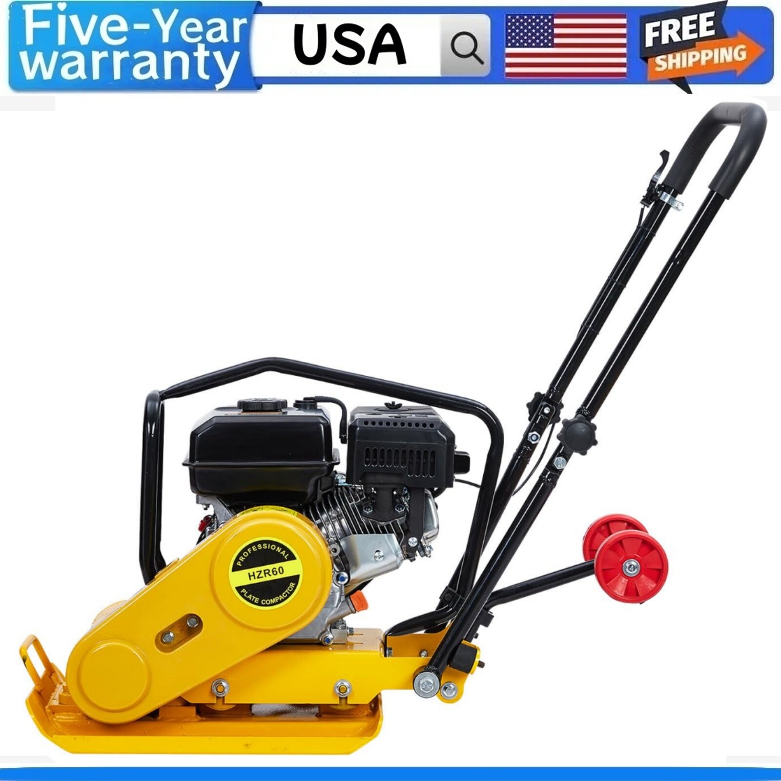 ✅✅7HP Plate Compactor Rammer 212CC Gas Engine 4200lbs Compaction Force Rammer