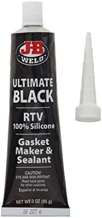 J-B Weld 32329 Ultimate Black RTV Silicone Gasket Maker and Sealant – 3 oz. – Bl