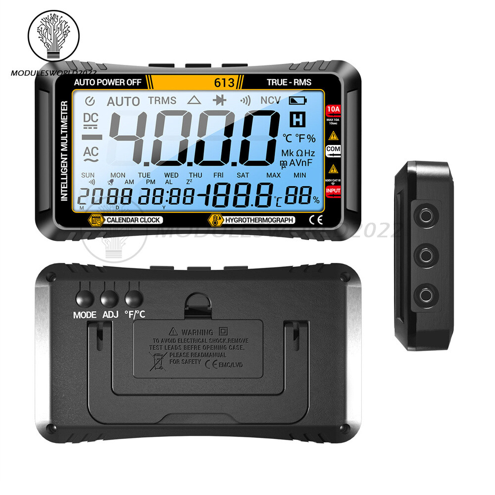 ANENG 612/613 Intelligent Digital Multimeter Calendar/ Thermohygrometer 3-in-1