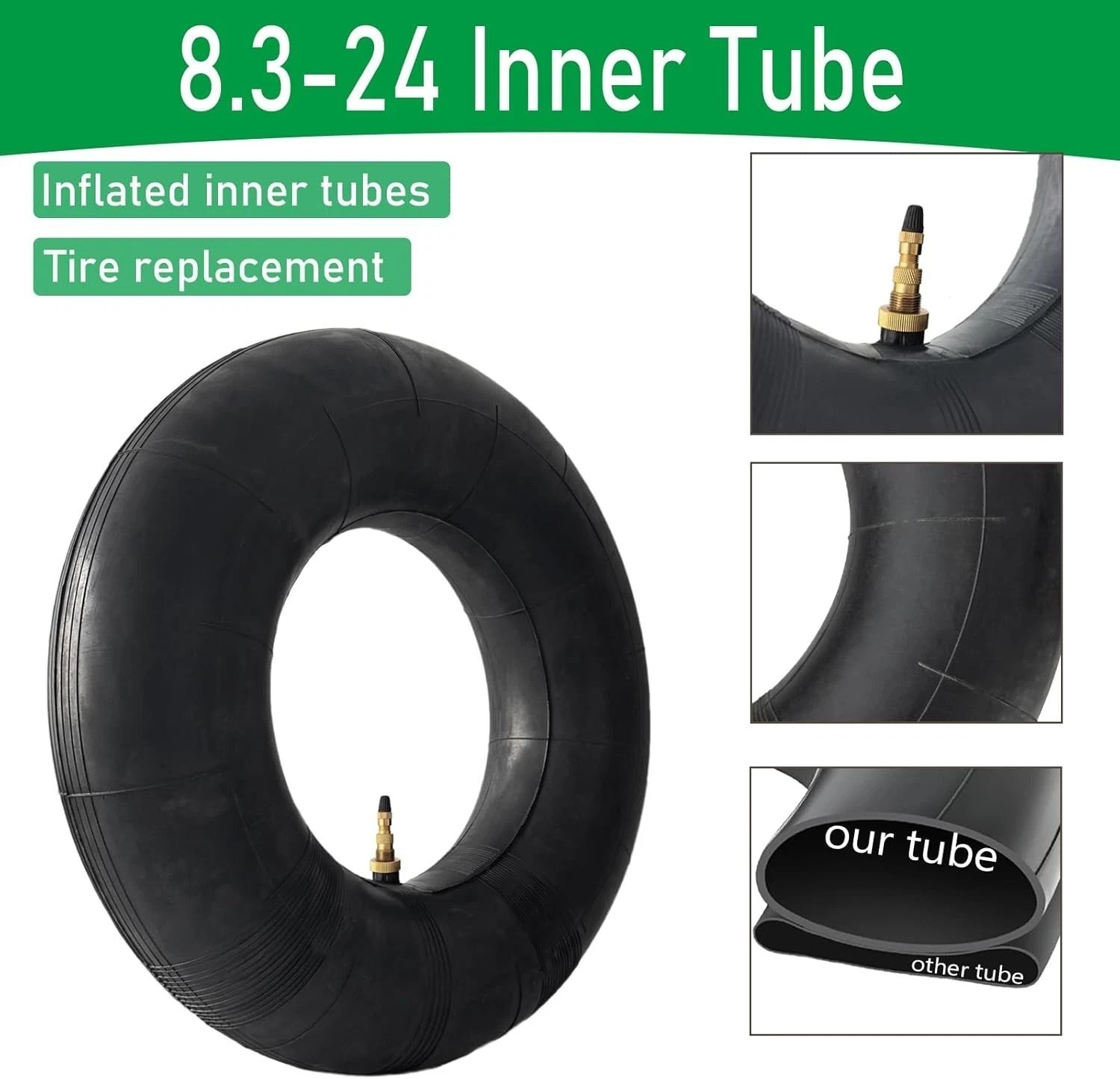 Universal Fit 8.3-24 and 7.50-24 Tractor Tire Tube – -Round Performance