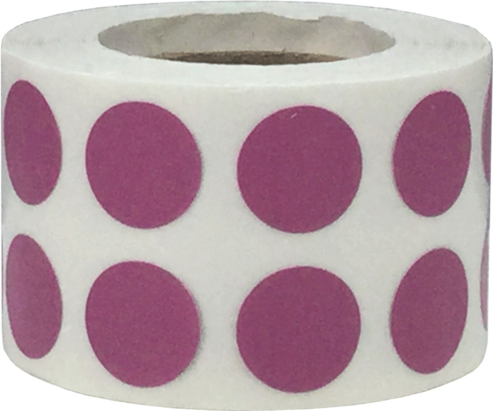 Circle Dot Stickers | 0.5″ Inch Round | 1,000 Pack | Pick One Color