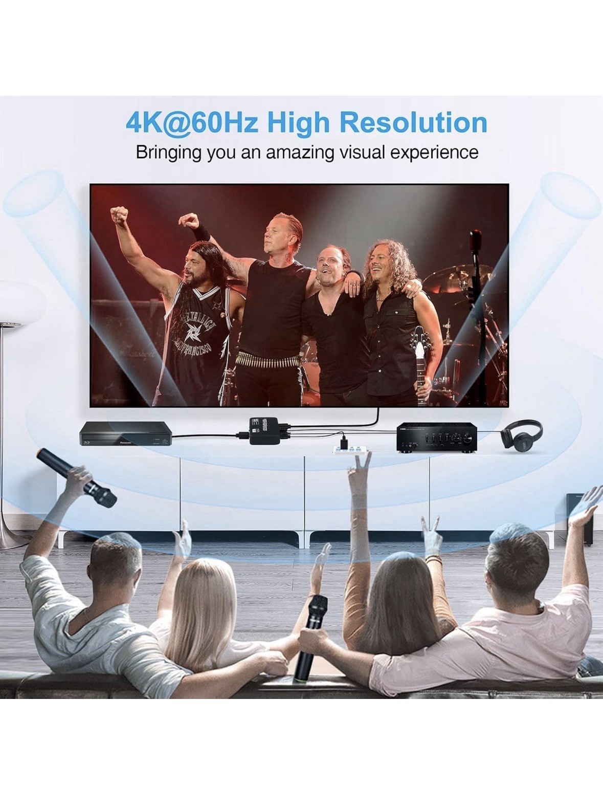 4K@60Hz HDMI 2.0b Audio Extractor Converter Adapter Splitter, HDMI eARC/ARC +…