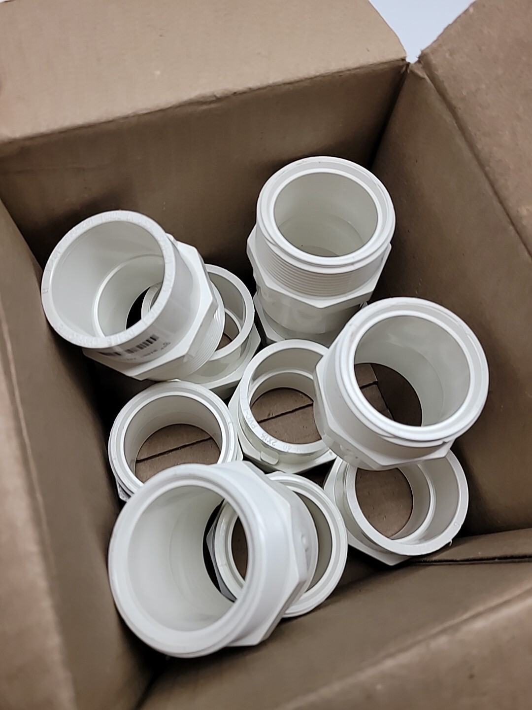 Pk of 10 Charlotte Pipe 2 in x 1-1/2” PVC Schedule 40 MPTxS Male Reducer Adapte