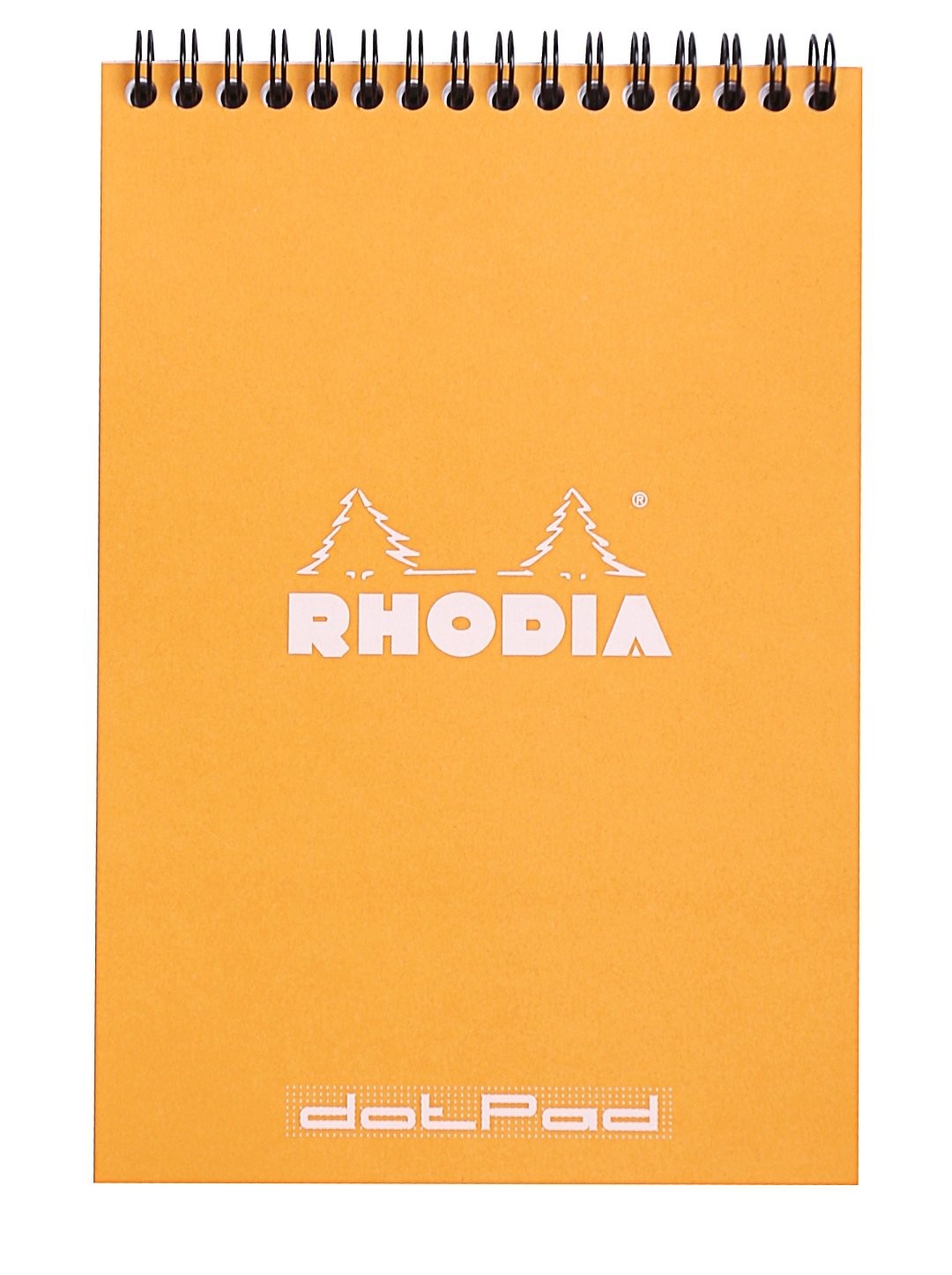 Rhodia #16 Wirebound Notepad 5.8″ x 8.3″ Dot Pad, Orange Cover A5,