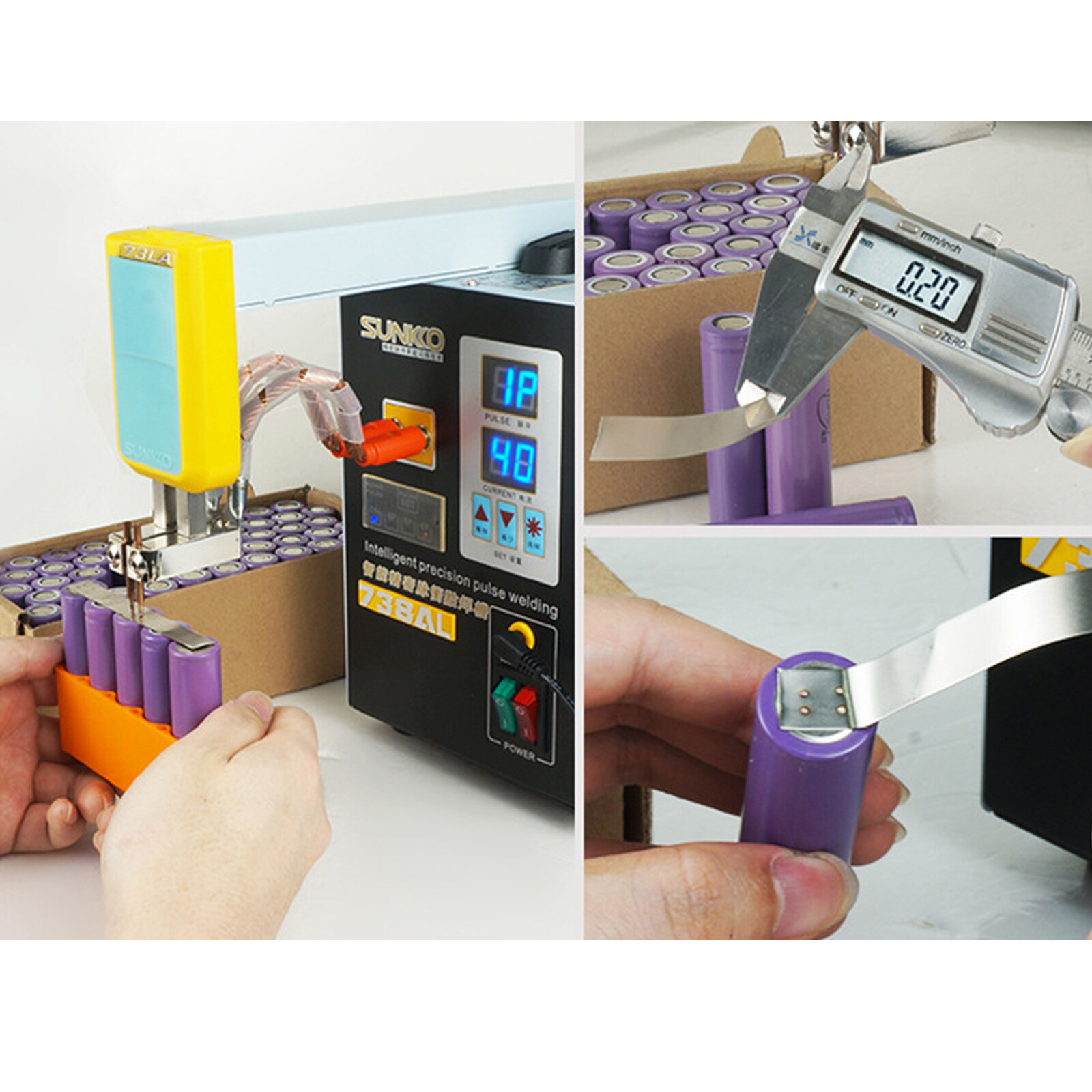 738AL Welding Machine Electric Pulse Spot Welder Battery Handheld Soldering Kit