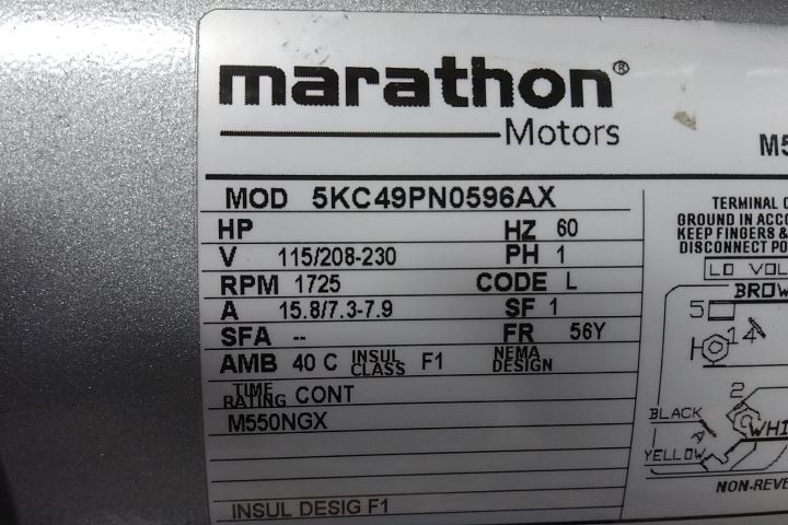 Gast 5HCD-101T-M550NGX 0.75 HP 120VAC, 240VAC 2 Gal Electric Air Compressor