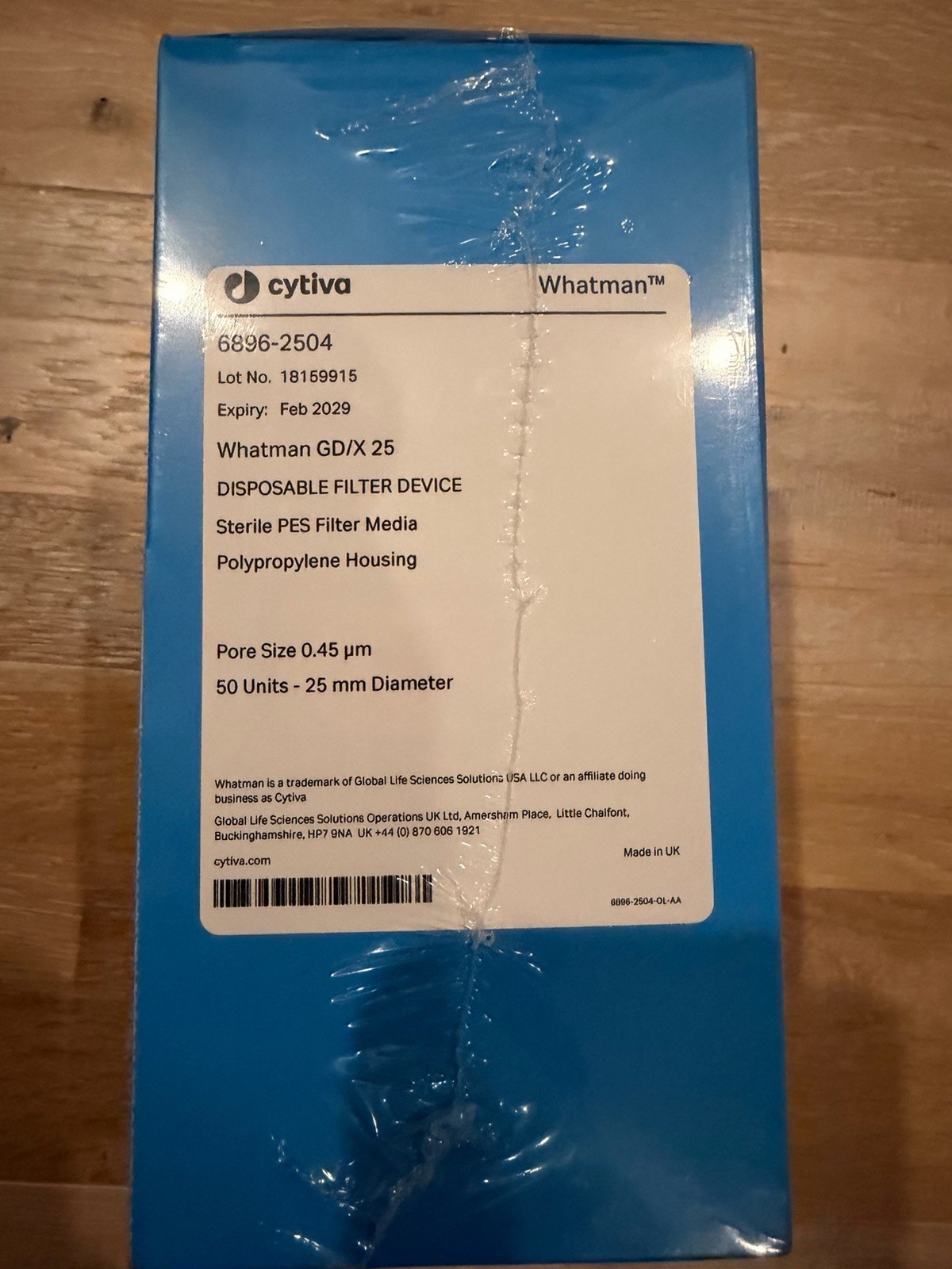 Cytiva Whatman 6900-2504 GD/X 25 Disposable Filter Device 50 Count Box 09/25 New