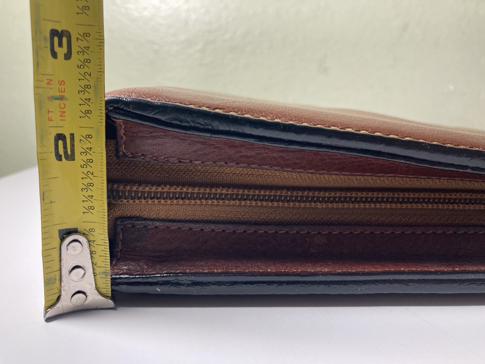 Vtg Franklin Quest Classic Zip Planner 7 R Binder Genuine 1/2 Deer Skin Leather