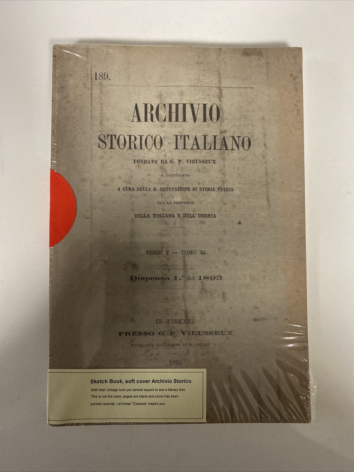 Archivio Storico Italiano [Sketch Book] Soft Cover Semikolon 192 Blank Pages NEW