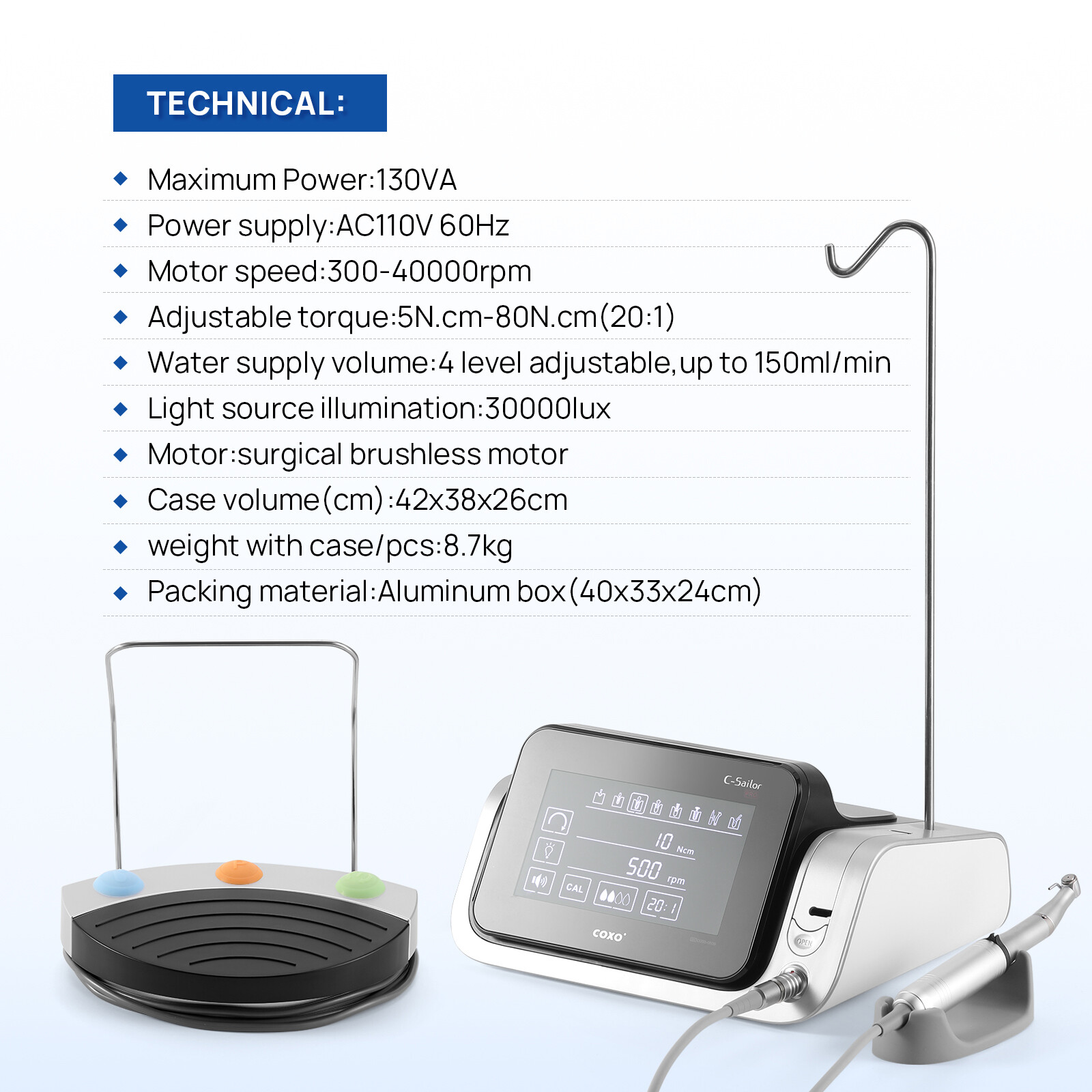 COXO Dental Pro Brushless Surgical Implant Motor System /Implant Stability Meter