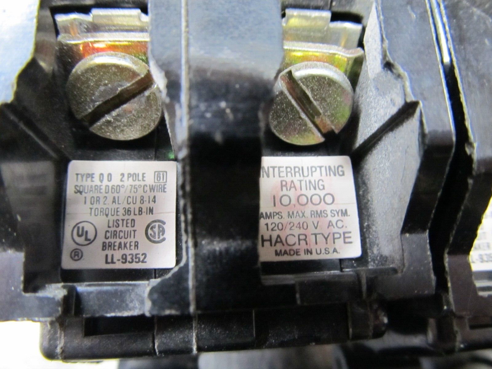 «LOT OF 3» SQUARE D QO220 CIRCUIT BREAKERS 20A 2 POLE PLUG IN STYLE
