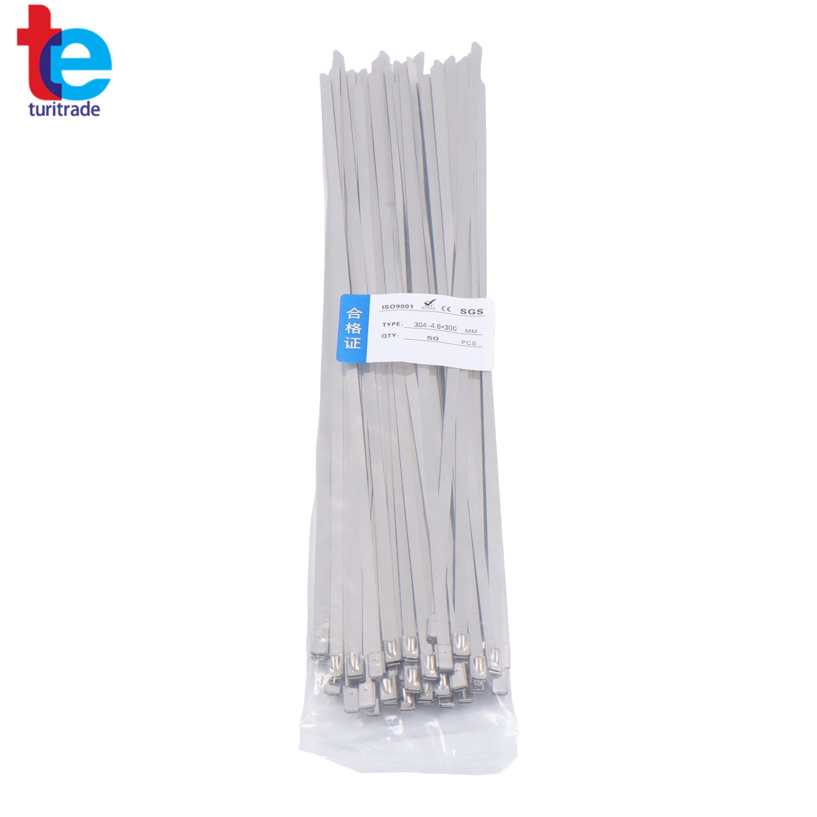 Stainless Steel Cable Tie Gun + 200PC Metal 11.8″ Zip Ties -20°F to +180°F