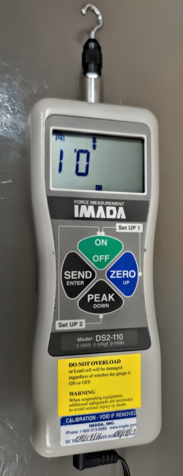 IMADA DA2-110 Force Measurement 0-500N 0-50Kgf 0-110lbf Read description