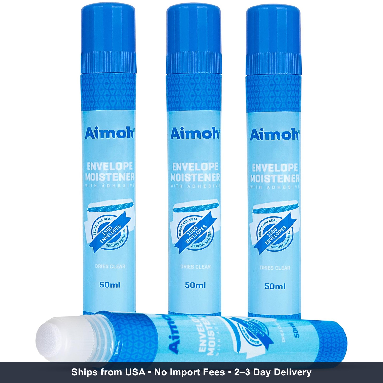 Aimoh Envelope Moistener with Adhesive, Fast-Drying, Envelope Sealer, Stamp and