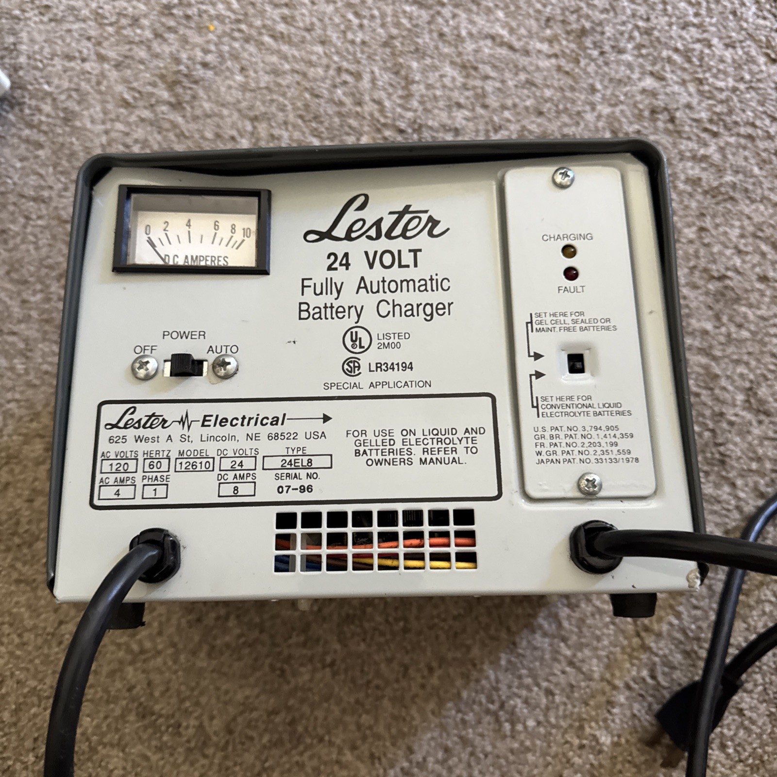 Lester 24 Volt Dual Mode Automatic Battery Charger