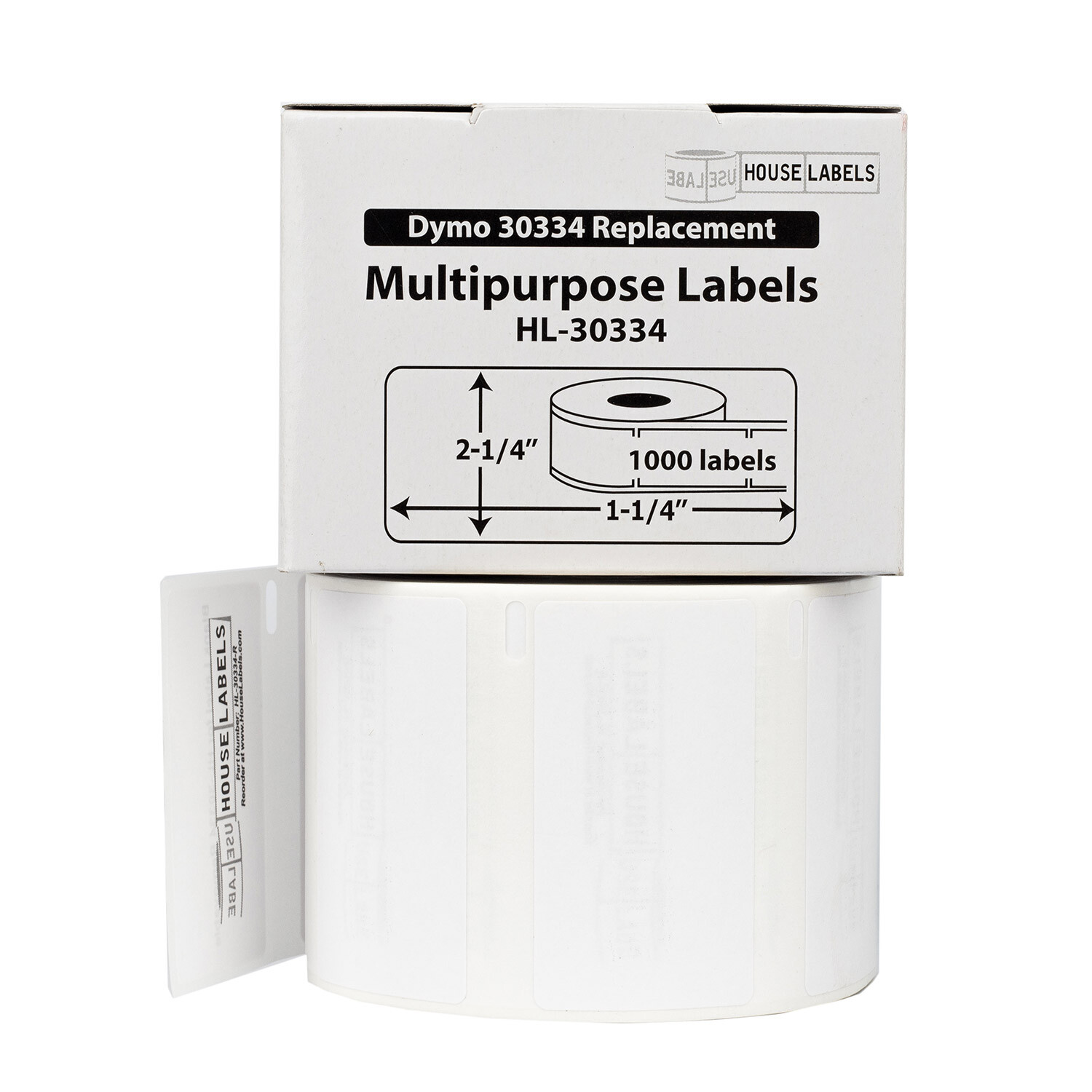 DYMO LW 30334-R : REMOVABLE Multipurpose Labels – (18) Rolls of 1000 – FREE SHIP