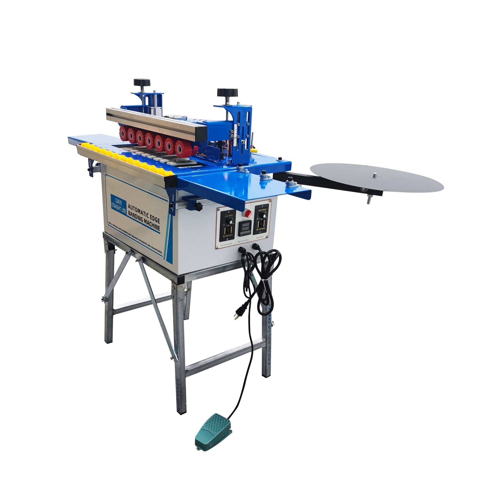 Used！Automatic Curved and Straight Edge Banding Machine Double-Sided Gluing 110V
