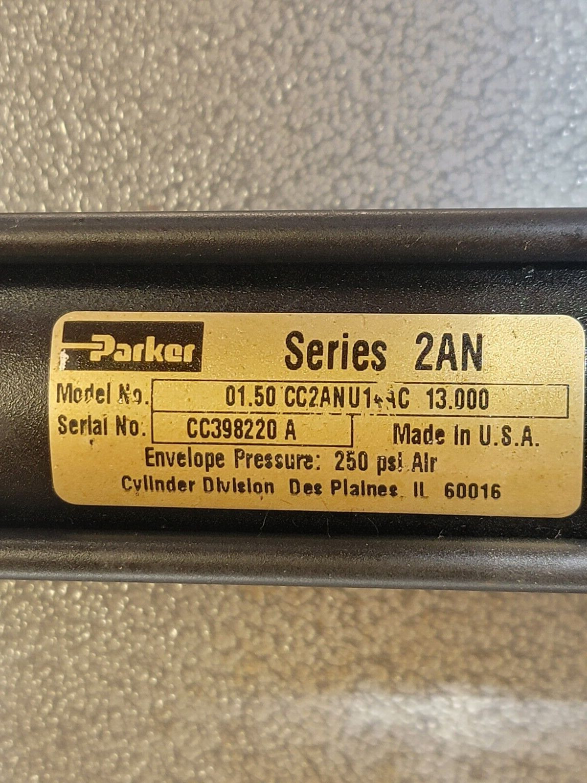 Parker 01.50CC2ANU14AC13.000 Pneumatic Cylinder 1.50″ Bore 13.000″ Stroke NEW