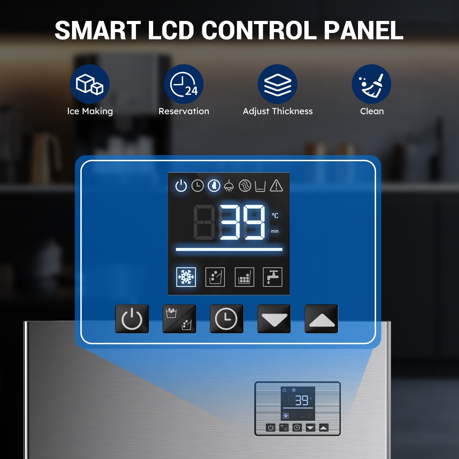 Commercial Ice Maker Machine – Head 400 lbs/Day Self-Cleaning Ice Maker Machines