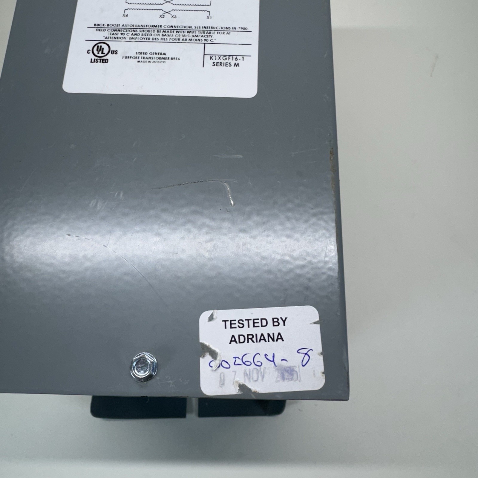 Federal Pacific K1XGF16-1 Single Phase Buck Boost Dry Type Transformer *NOS*