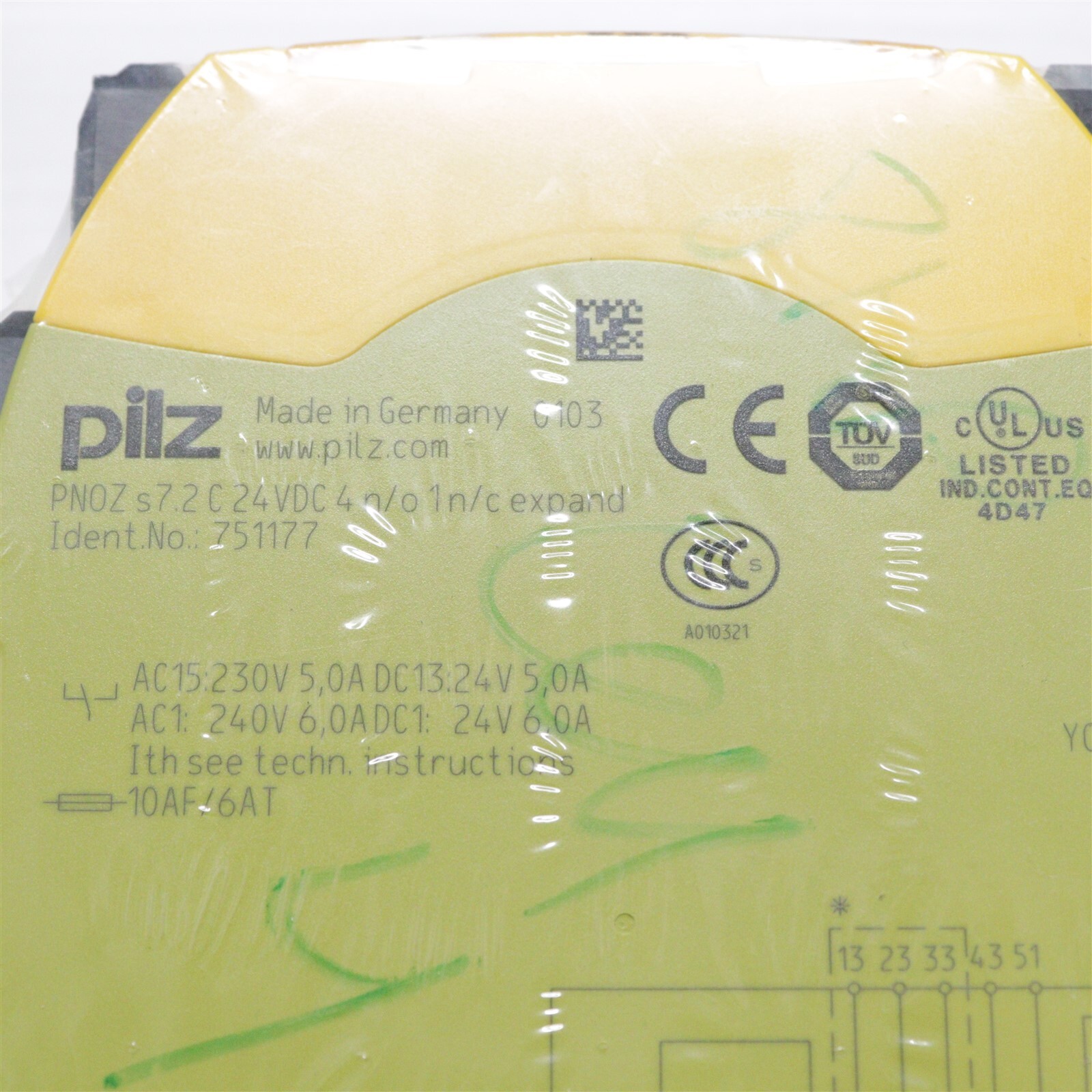 PILZ SAFETY RELAY 751177 PNOZ S7.2 24VDC 4N/O 1N/C EXPAND