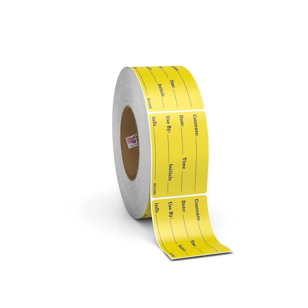 3,000 1.5″ x 2.5″ Dissolvable Labels for Food Containers, Food Prep – 5 Rolls!