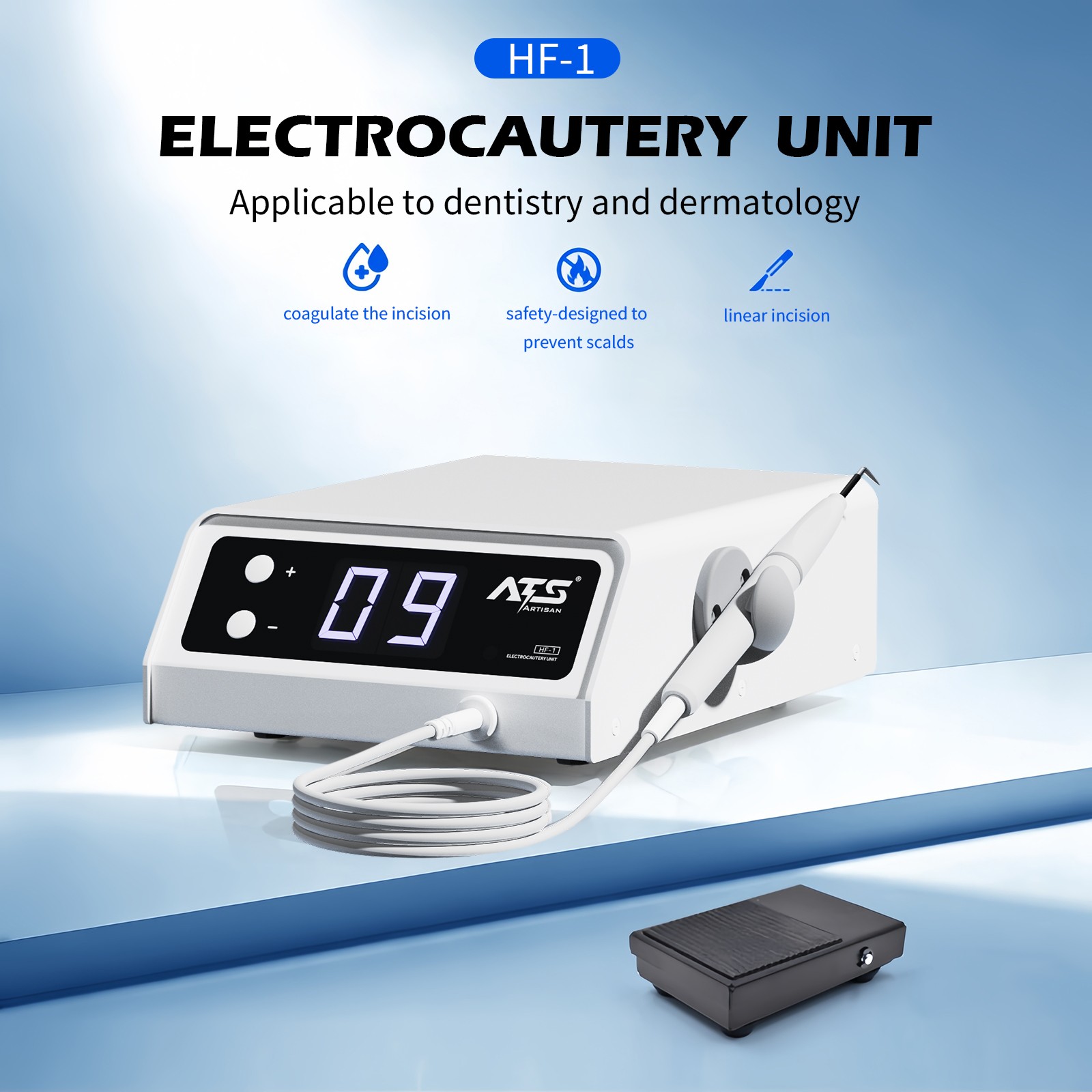 Dental Electrosurge Electrosurgery Unit for Cutting + Coagulating 10 Tips USA
