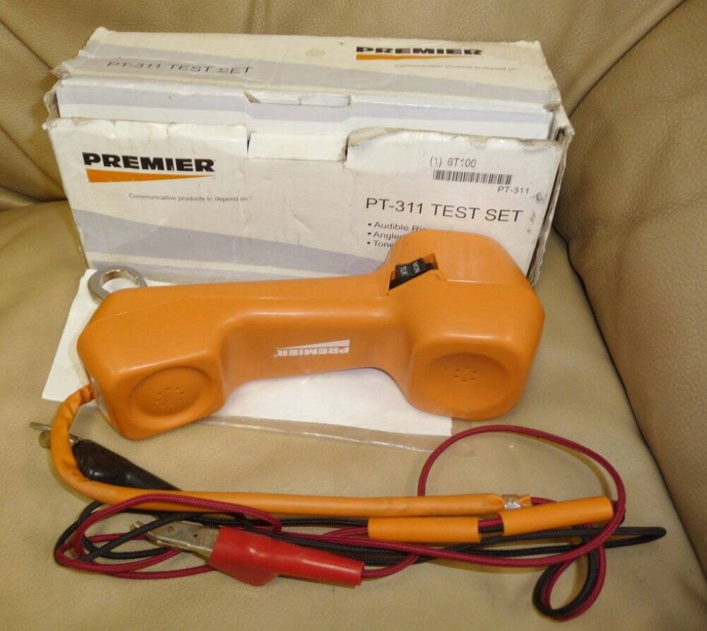 Premier PT-311 Phone Lineman Phone Line Tester Butt Set Used Excellent