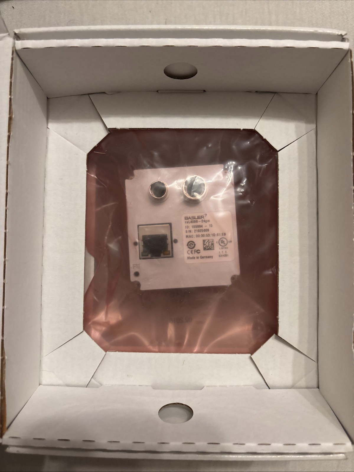 Basler raL4096-24gm Industrial Camera