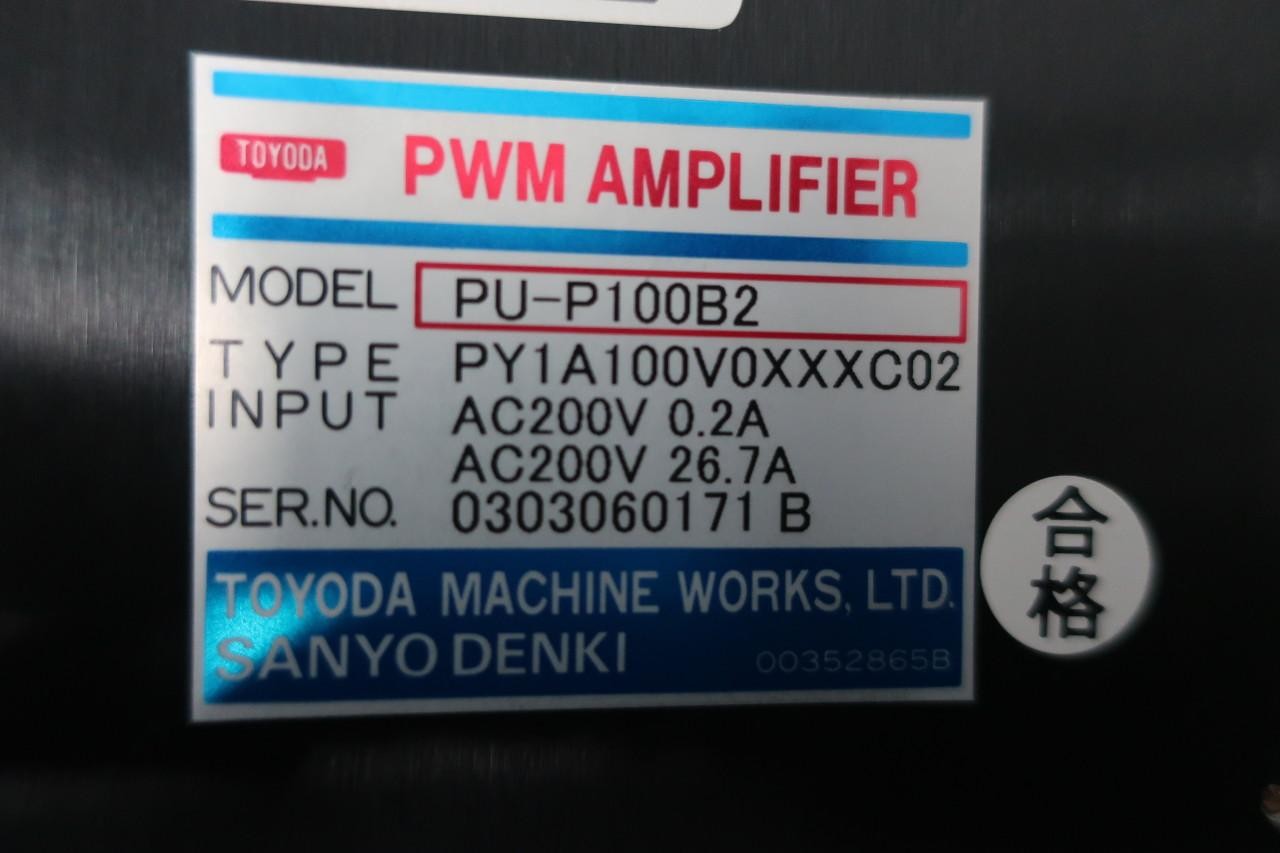 Toyoda PU-P100B2 PY1A100V0XXXC02 Pwm Amplifier 200v-ac