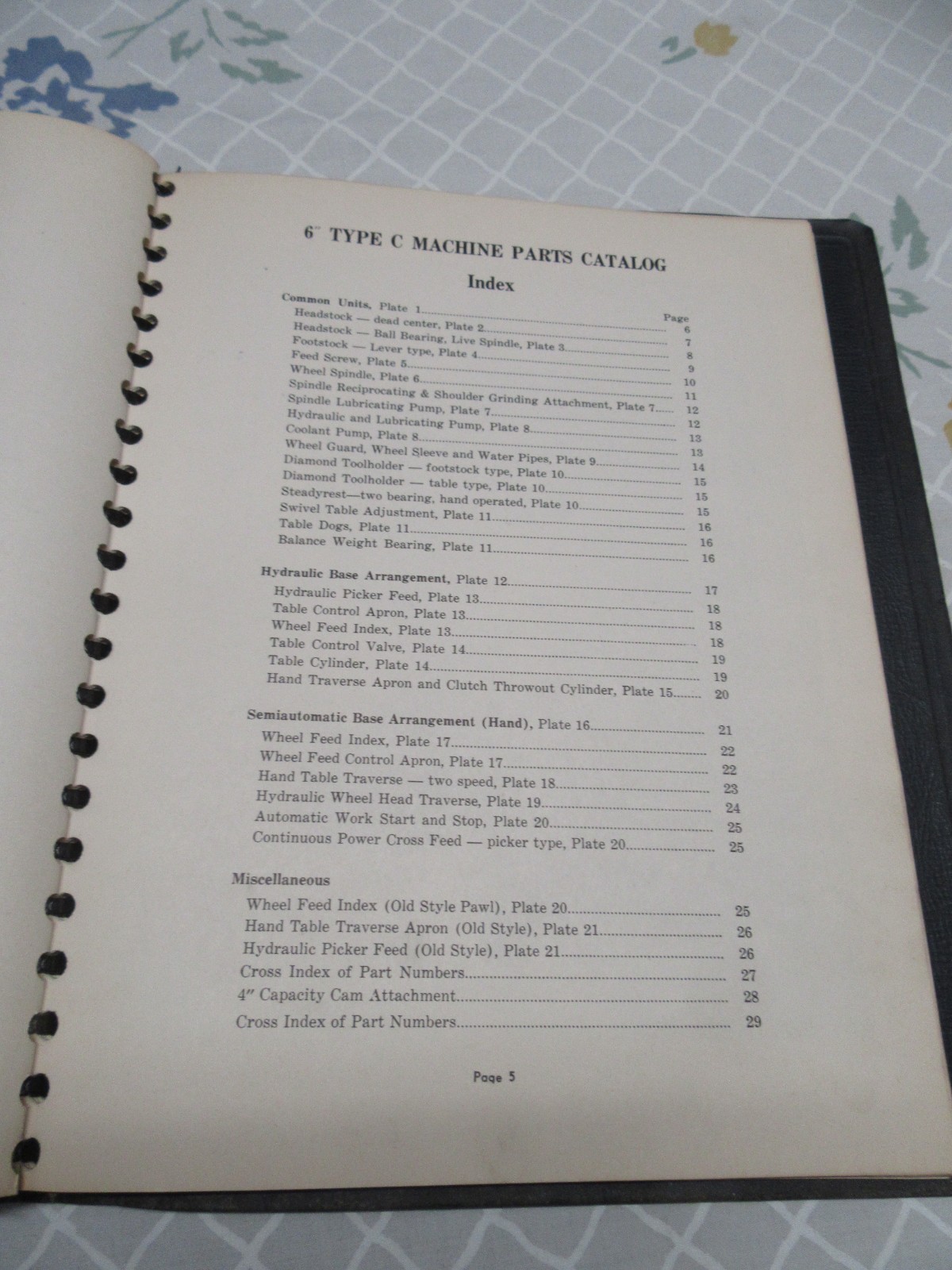 NORTON MACHINES 6″and 10″ Type C Grinding Machines, Vintage Parts Catalog 1946