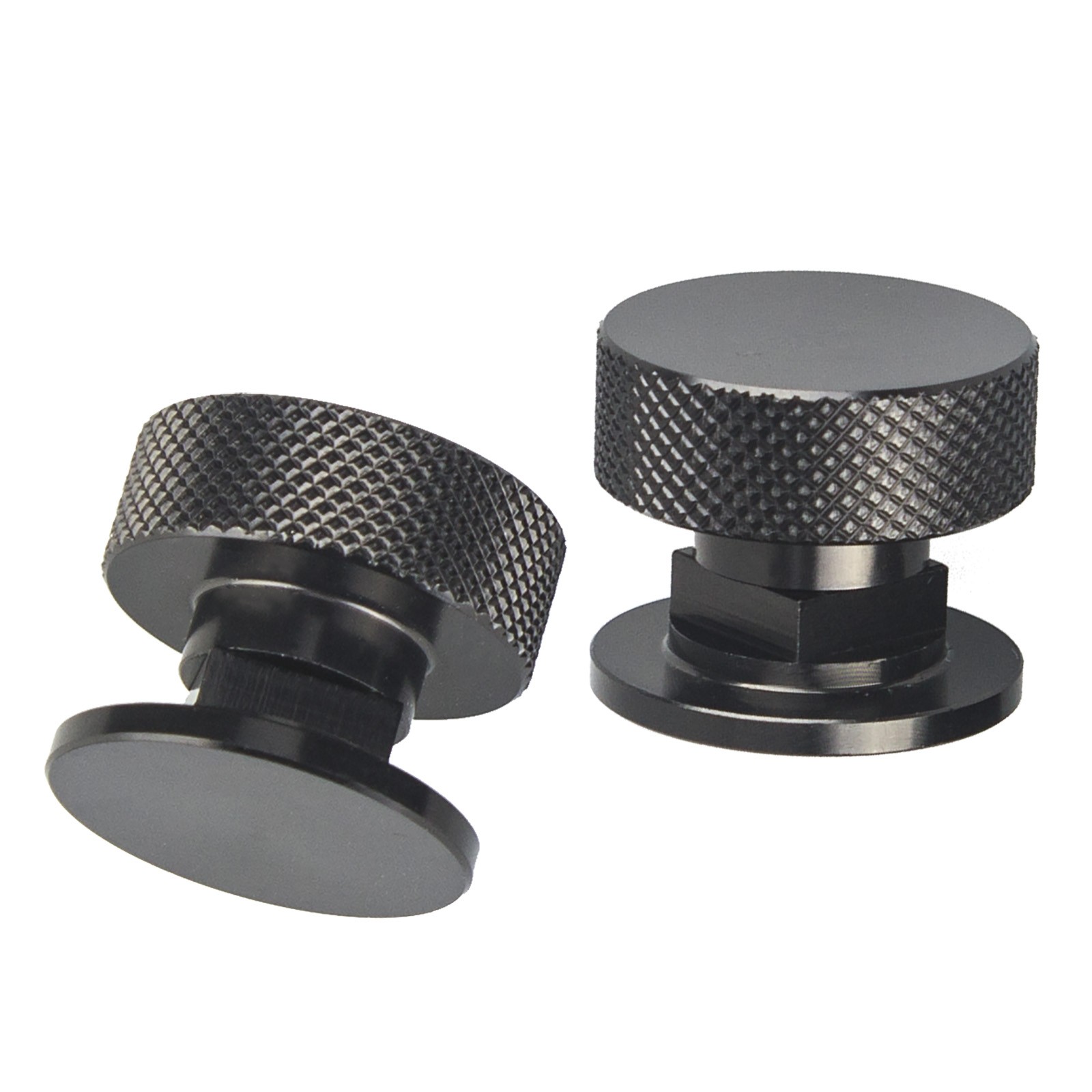 Light Weight Aluminum Pipeliner helmet fasteners (Black Knurled) welding hood