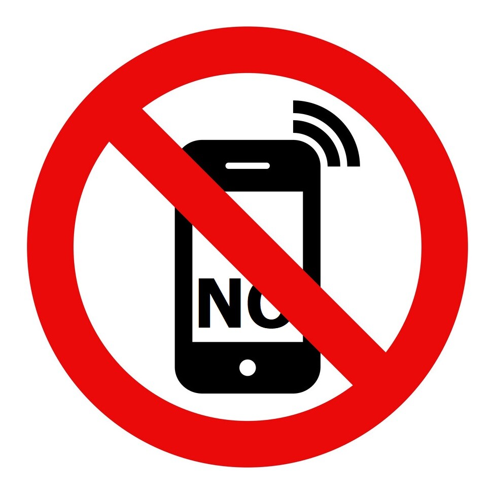 10 NO MOBILE PHONE 5cm MOBILE PHONE BAN NO MOBILE PHONE STICKERS PROHIBITED REST ZONE SIGN