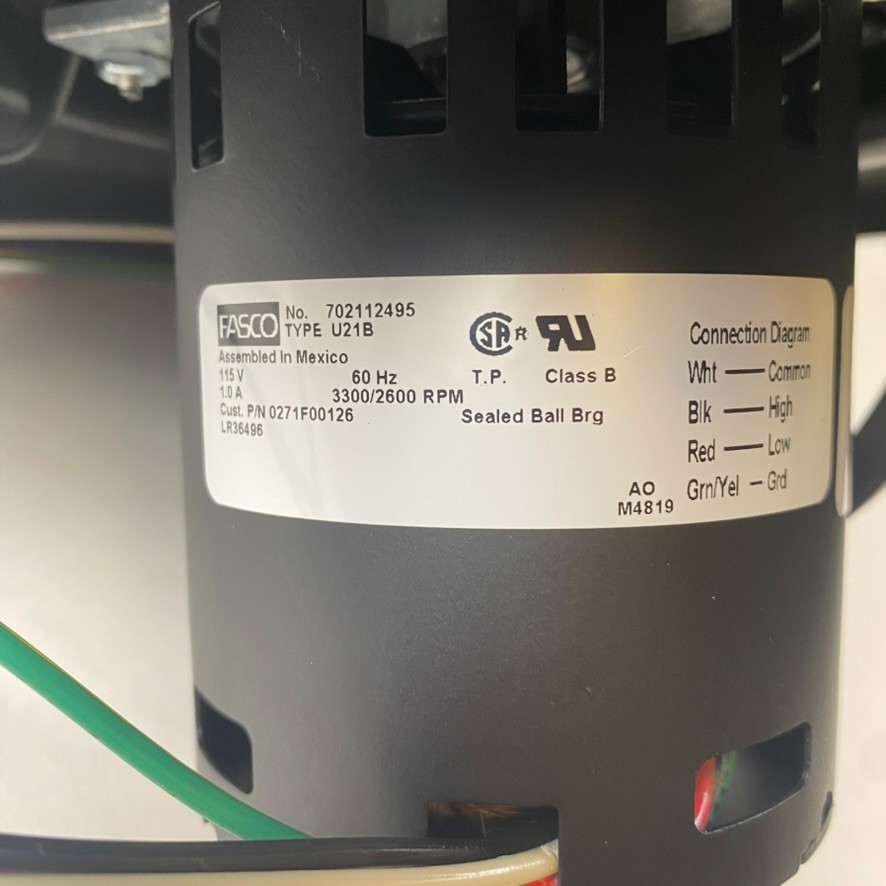 Fasco 702112495 Furnace Inducer Motor 115V 3300/2600RPM (0271F00126) – Used