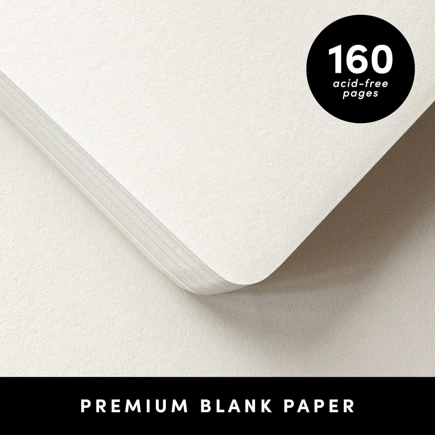 PAPERAGE Blank Journal Notebook, (Dark Green), 160 Pages, Medium 5.6 in X 8 in –