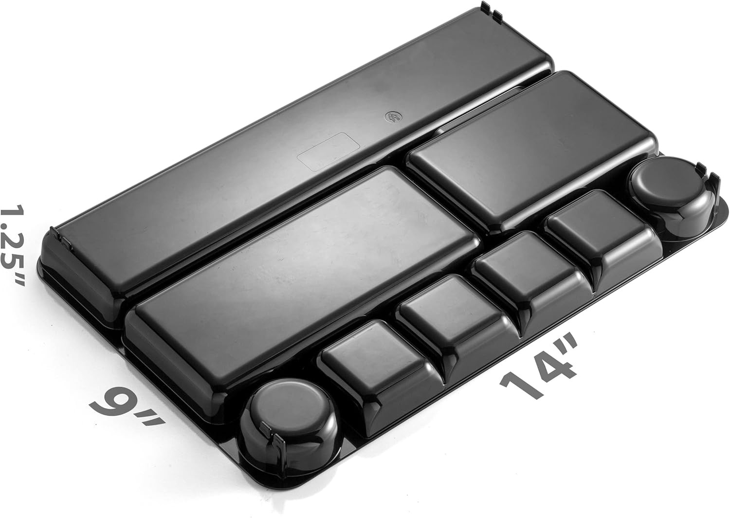 Recycled Plastic Desk Drawer Organizer, Nine Compartments, 14 X 9 X 1.13, Black