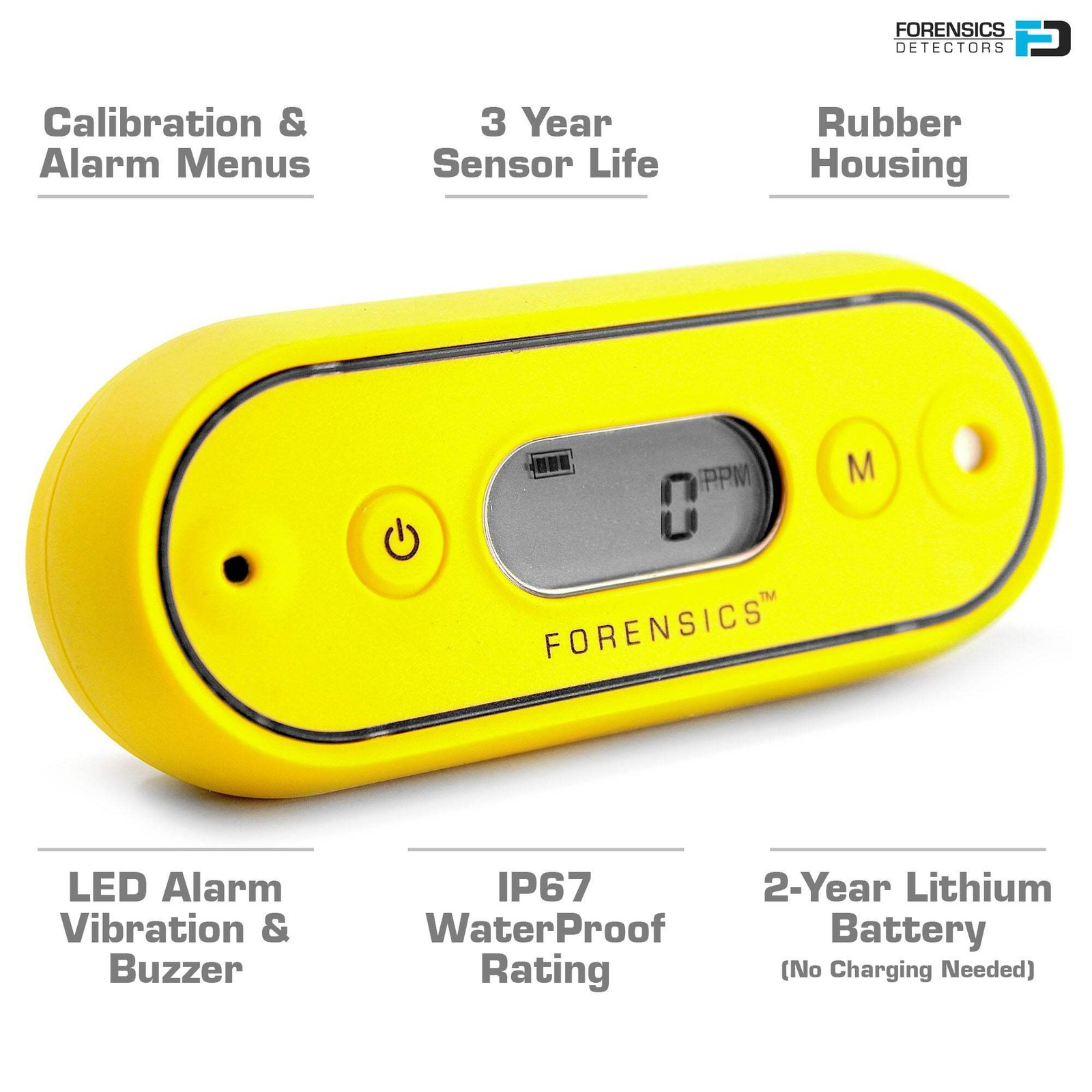 Carbon Monoxide Meter | Waterproof | USA NIST Calibration