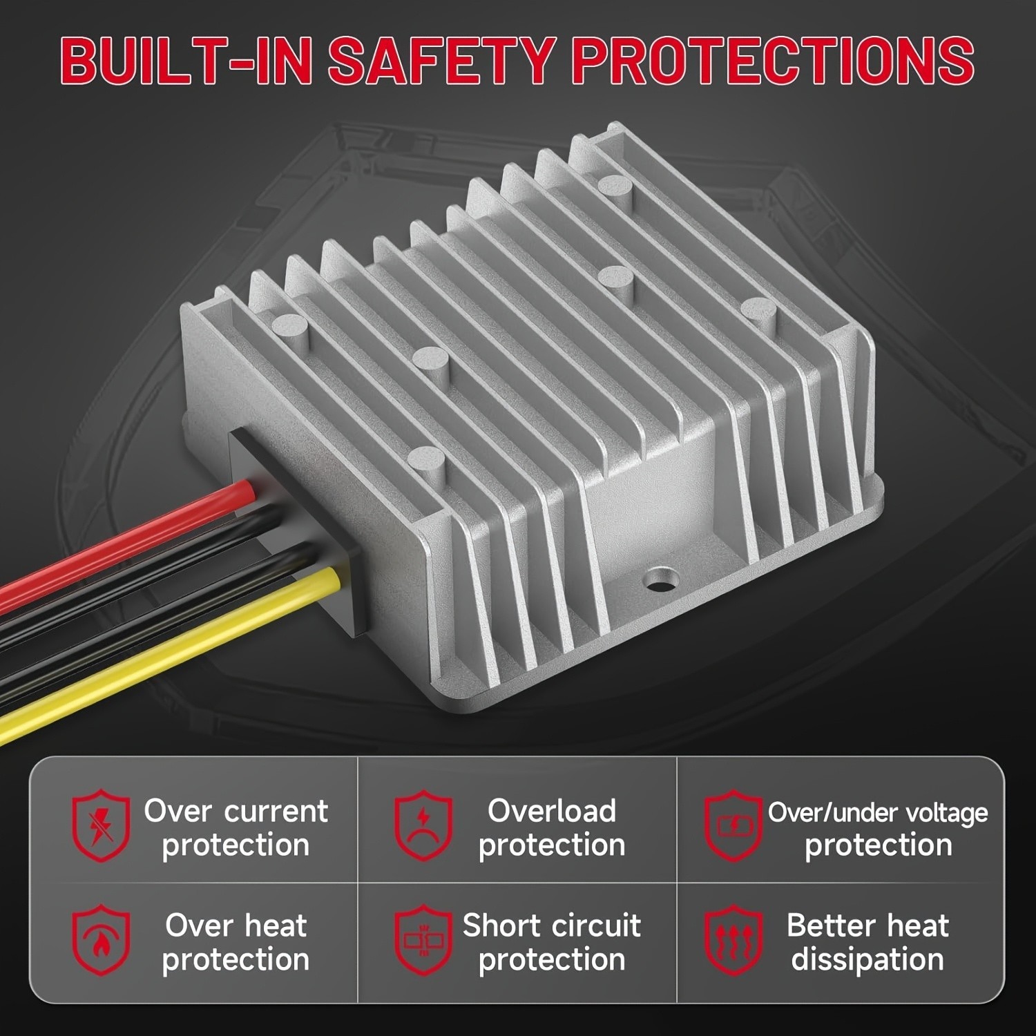 18V to 12V 15A 180W Step Down Converter Compatible with Milwaukee 18V Battery